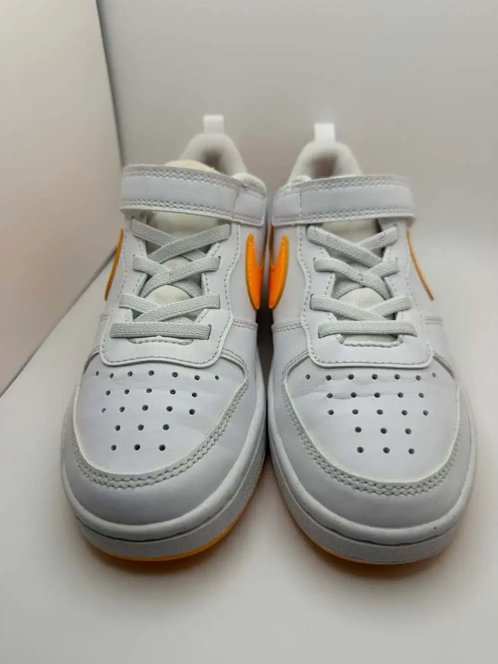 Nike Court Borough Low Recraft Kids' Casual Sneakers White/Orange